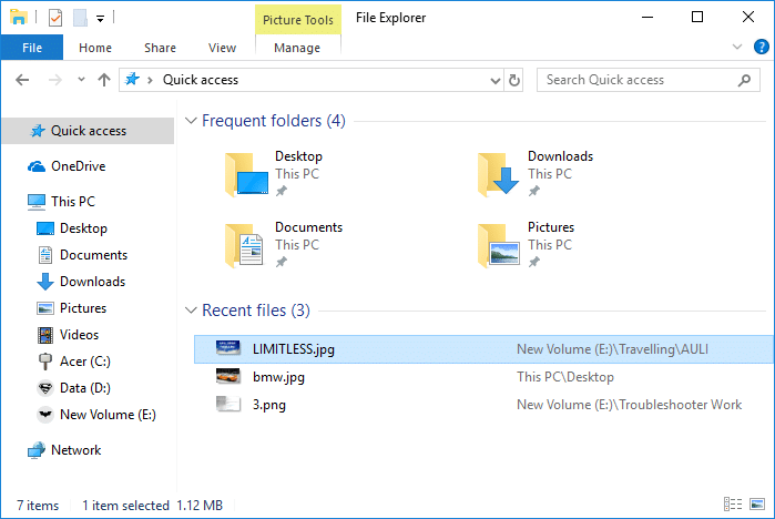 Clear Your File Explorer Recent Files History in Windows 10
