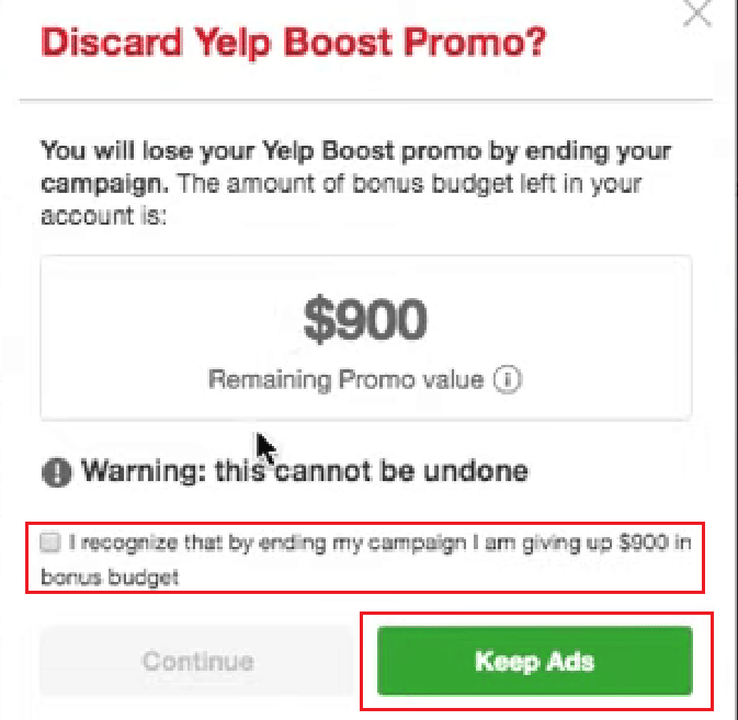 Click Continue | How to Delete Yelp Account | remove my address from Yelp