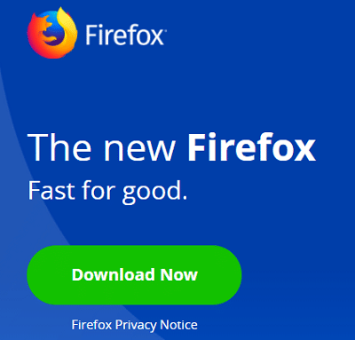 Click Download Now to download the latest version of Firefox.