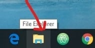 Click File Explorer icon available on Taskbar