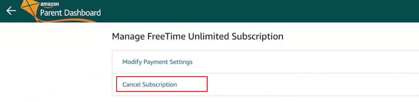 Click on Cancel Subscription