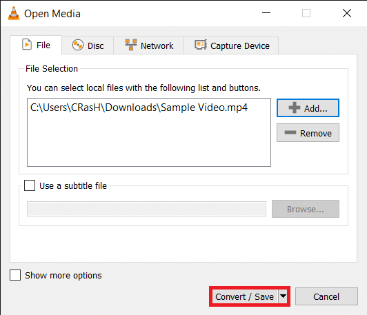 Click on Convert Save to continue.