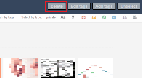 Click on Delete from the top | look at your archive on Tumblr
