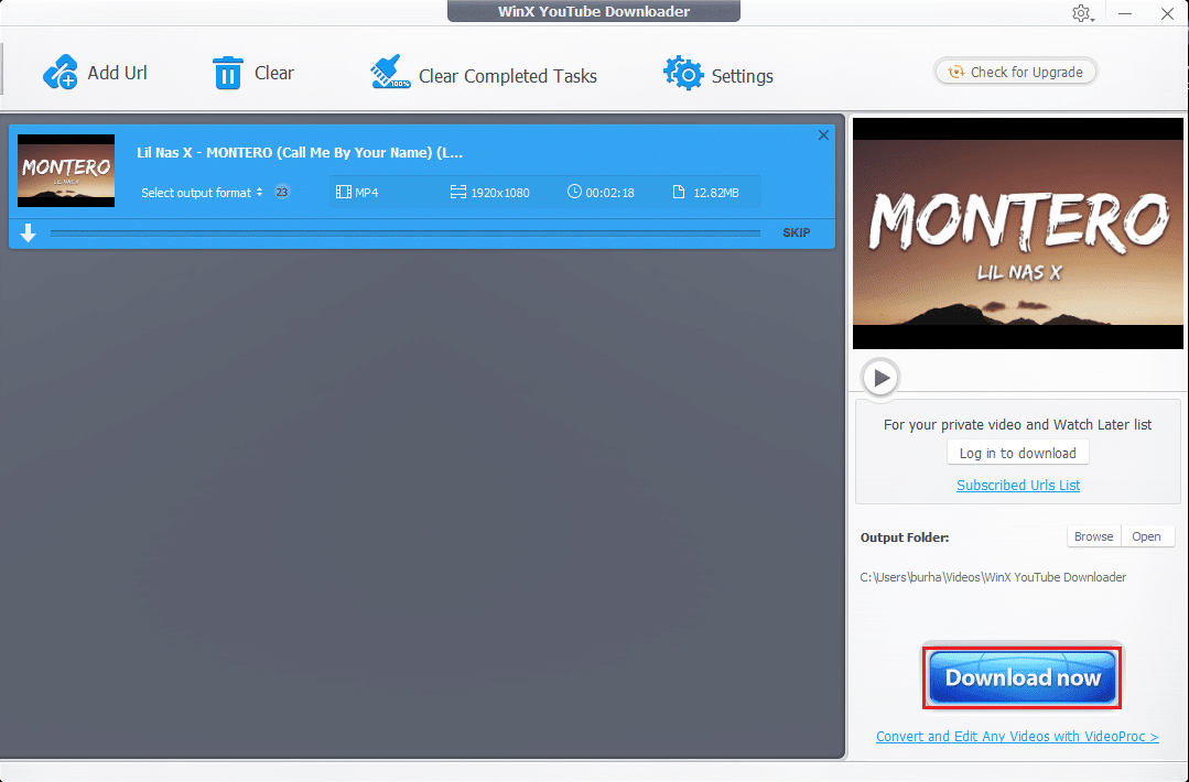 Click on Download Selected Videos at the bottom-right of the screen