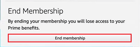 Click on End membership