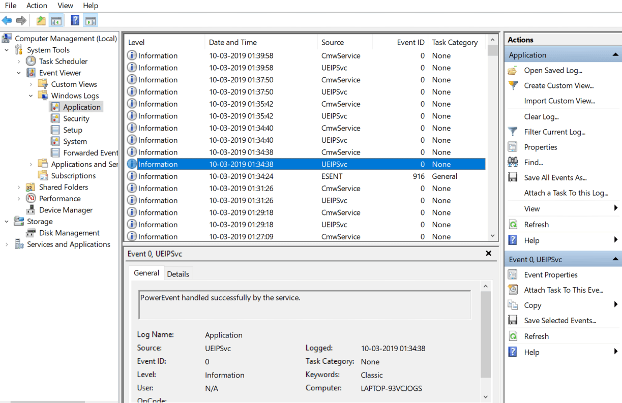 Click on Event Viewer, then navigate to Windows logs > Application | Fix Internet Explorer has stopped working
