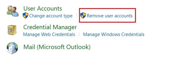 Click on Remove User accounts | What is ASP.NET Machine Account