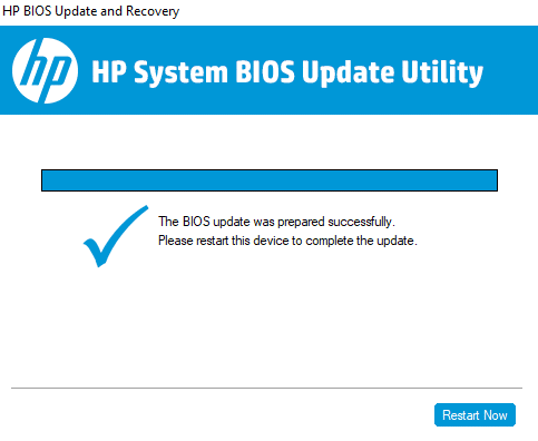 hp bios update and recovery