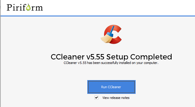 Click on Run Ccleaner