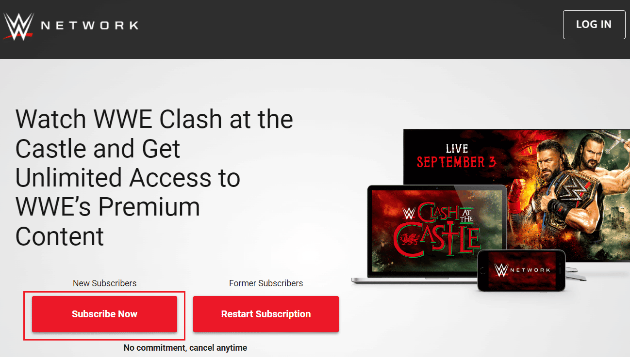 Click on Subscribe Now | Do You Have to Cancel WWE Network?