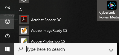 Click on Windows icon then click on Settings icon