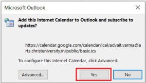 Click on Yes to complete the process