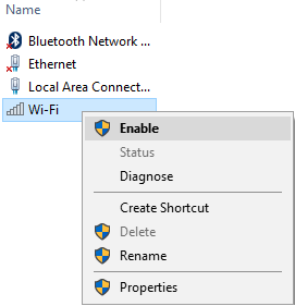 Click on properties of WiFi
