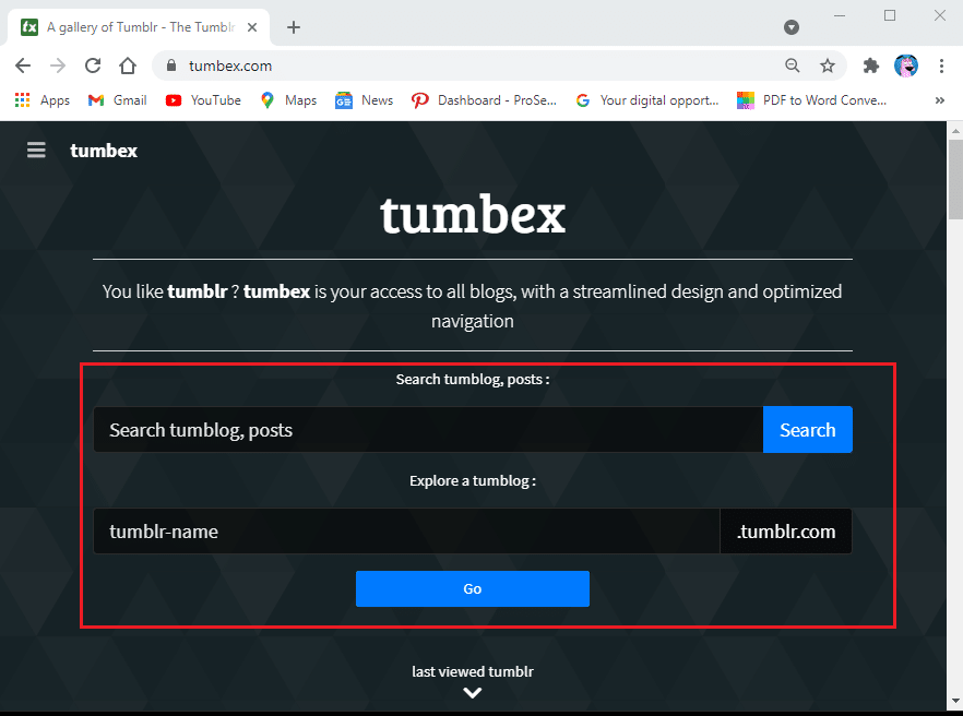 Click on search to get the results on your screen | How to turn off safe mode on Tumblr