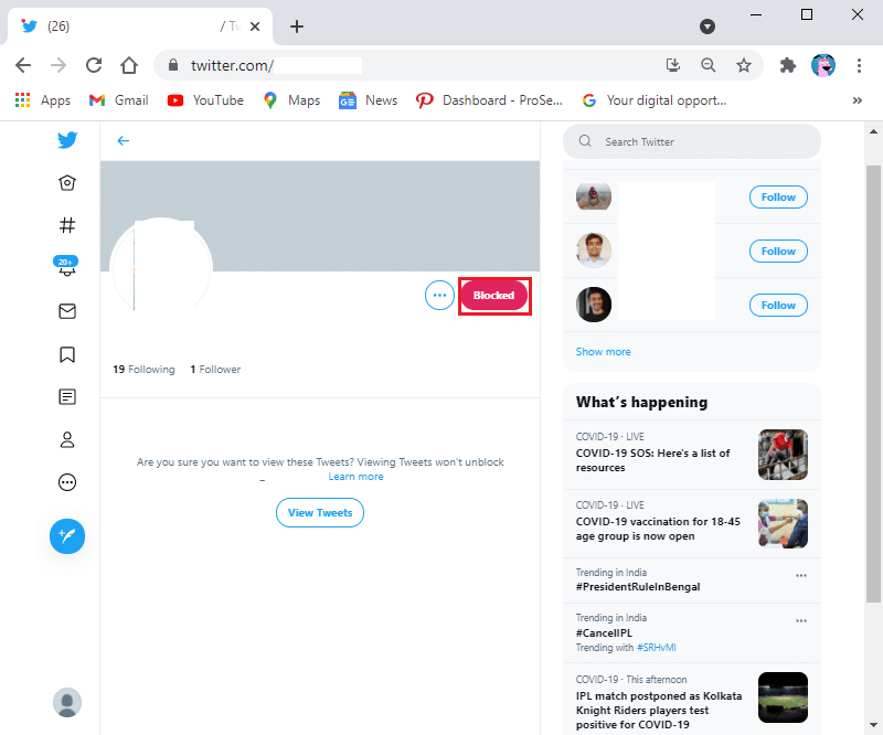 Click on the Blocked button that you see next to the user profile name3 | What does ‘This Tweet is unavailable’ mean on Twitter?