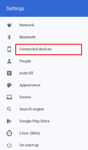 Click on the Connected devices optionClick on the Connected devices option