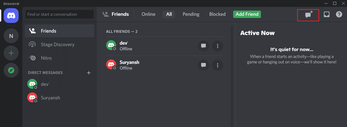 Click on the Invite button visible in the top-right corner. It will display your Friends List