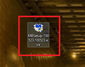 Kattintson az MBSetup-100523.100523.exe fájlra a MalwareBytes telepítéséhez.