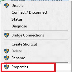 Click on the Properties