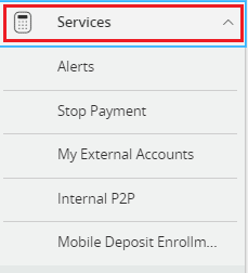 Click on the Services option from the left pane