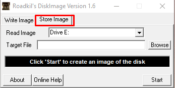 Click on the Store Image option to switch to the Store Image tab on the Readkil application