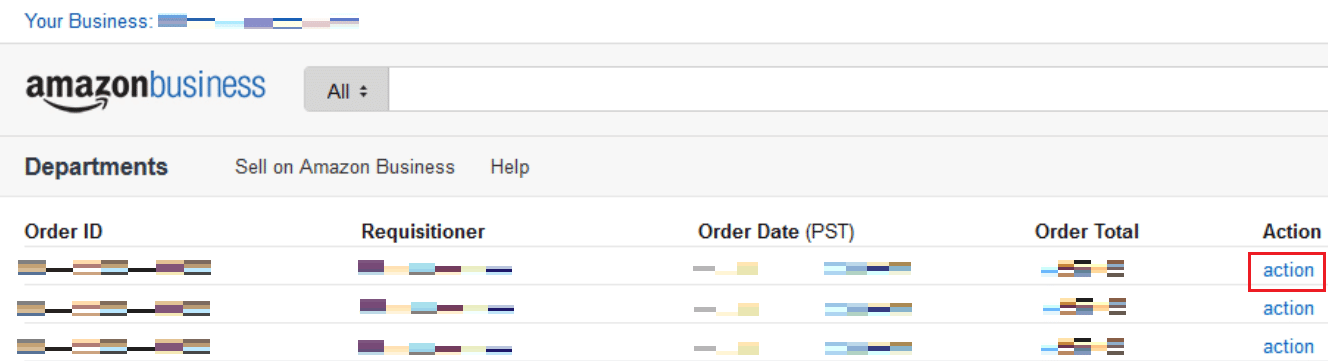 Click on the action option next to the desired order you want to approve | What Does Amazon Approval Needed Mean? | approve an order on Amazon