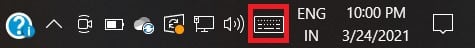 Click on the small keyboard option in the bottom right corner of the screen