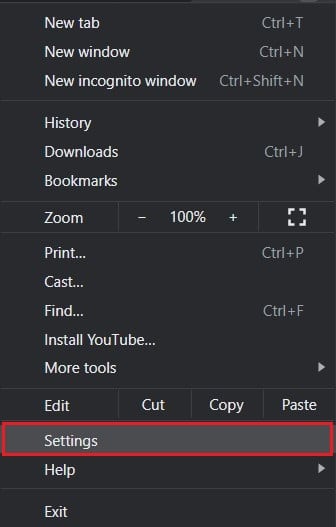 Click on the three dots and select settings