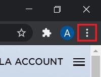 Click on the three dots on the top right corner in chrome
