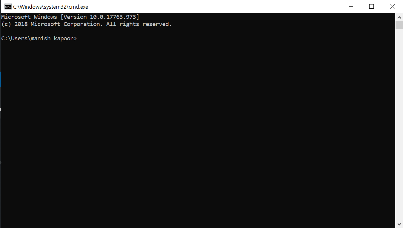 Command prompt box will open up