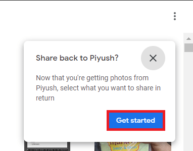 Confirm by clicking on Getting Started