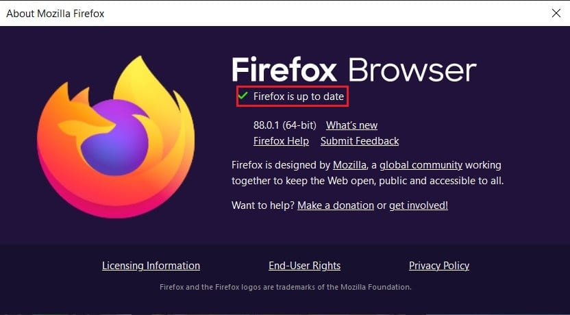 Confirm if your browser is up to date | Fix No Video with Supported Format and MIME type found
