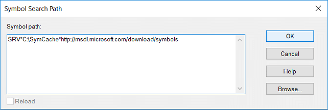 SRV*C:SymCache*http://msdl.microsoft.com/download/symbols | How to Read Memory Dump Files in Windows 10