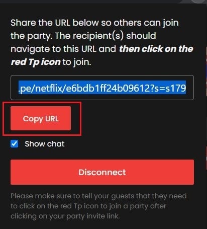 Copy the URL and send it to your friends to join