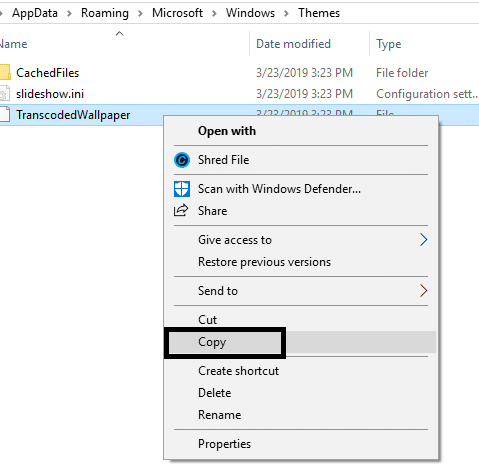 Create a copy of TranscodedWallpaper in Themes directory