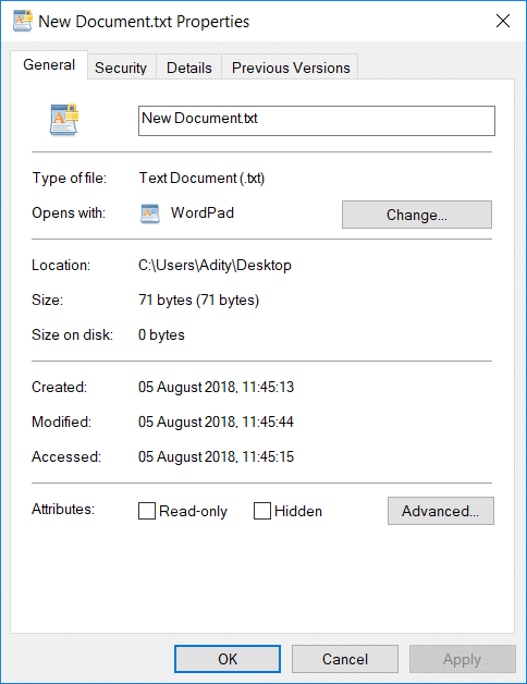 Deszifratu EFS enkriptatutako fitxategiak eta karpetak Windows 10-n
