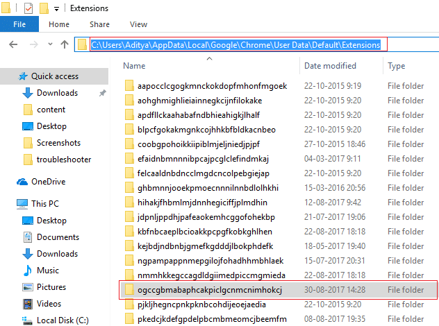 Delete unnecessary Chrome extensions causing the error ERR_FILE_NOT_FOUND
