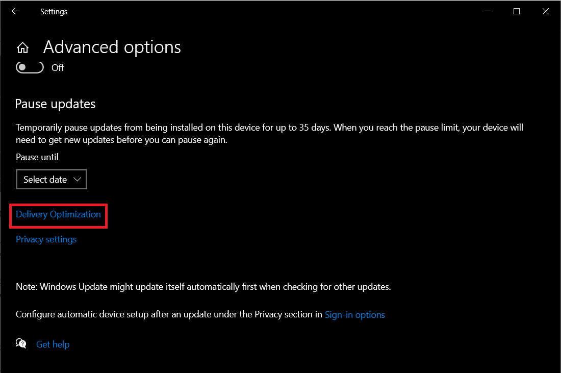 Delivery Optimisation under Windows update settings | How To Fix Microsoft Store Slow Download Issue