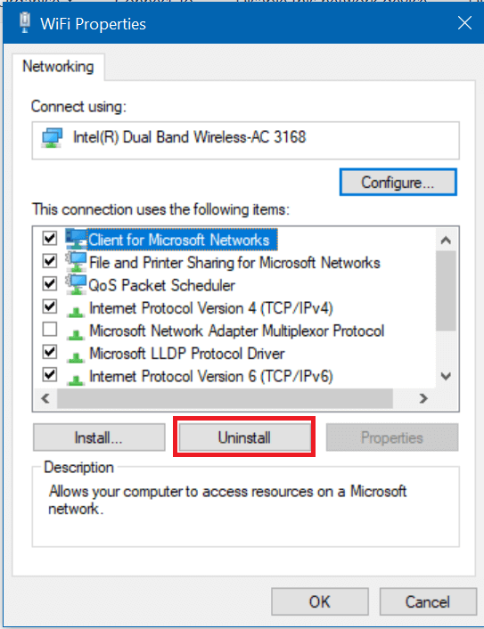 Disable Conflicting Network Connection items