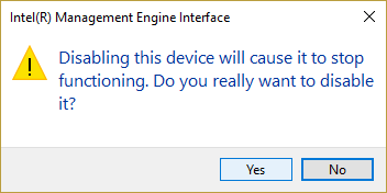 Disable Intel Management Engine Interface