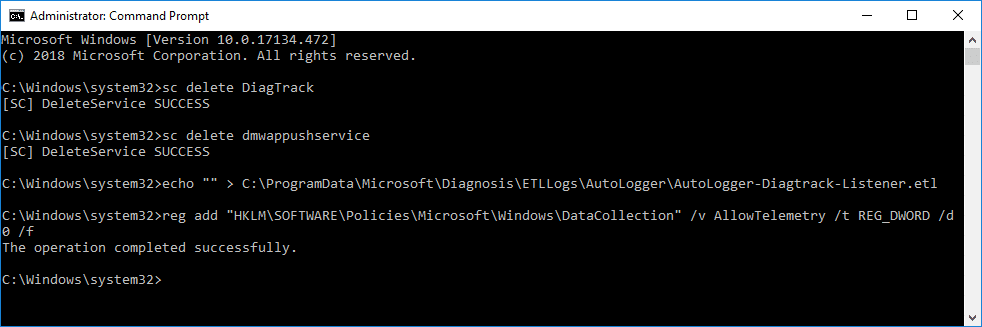 Disable Telemetry using Command Prompt | Fix Microsoft Compatibility Telemetry High Disk Usage in Windows 10