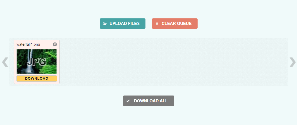 Download the converted file by clicking on the download button option