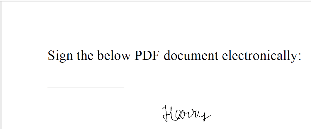 Drag the signature to the required position
