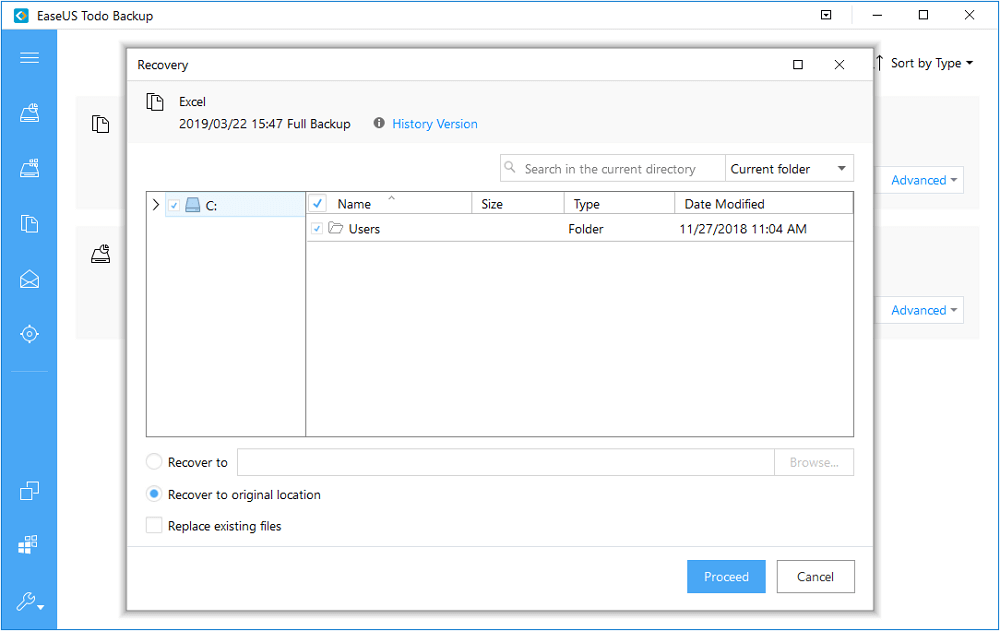EaseUS Todo backup to Backup Data In Windows 10