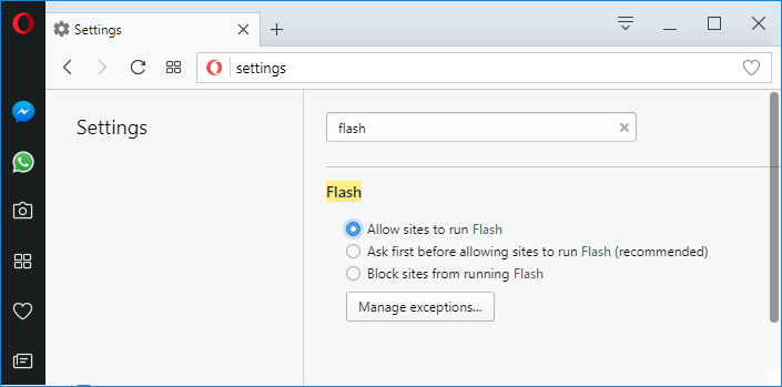 Enable Adobe Flash Player on Opera | Enable Adobe Flash Player on Chrome, Firefox, and Edge