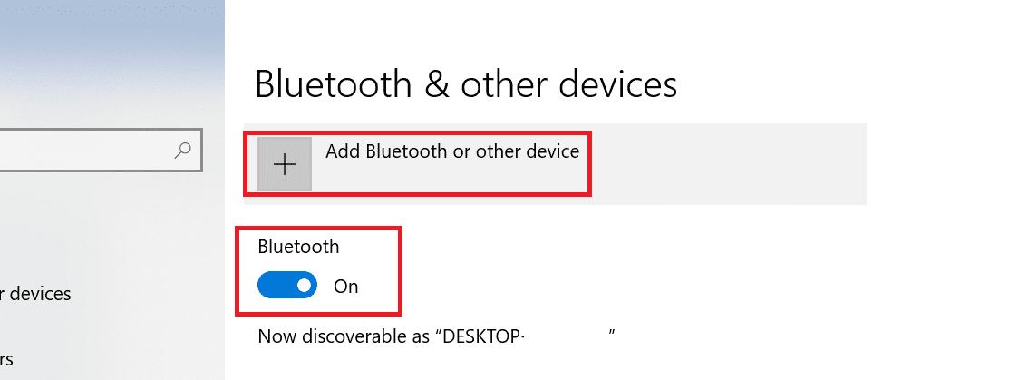 Enable Bluetooth and click on add device.