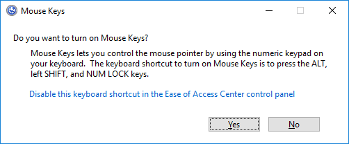 Enable Mouse Keys options in Windows 10 | Right Click using the Keyboard in Windows