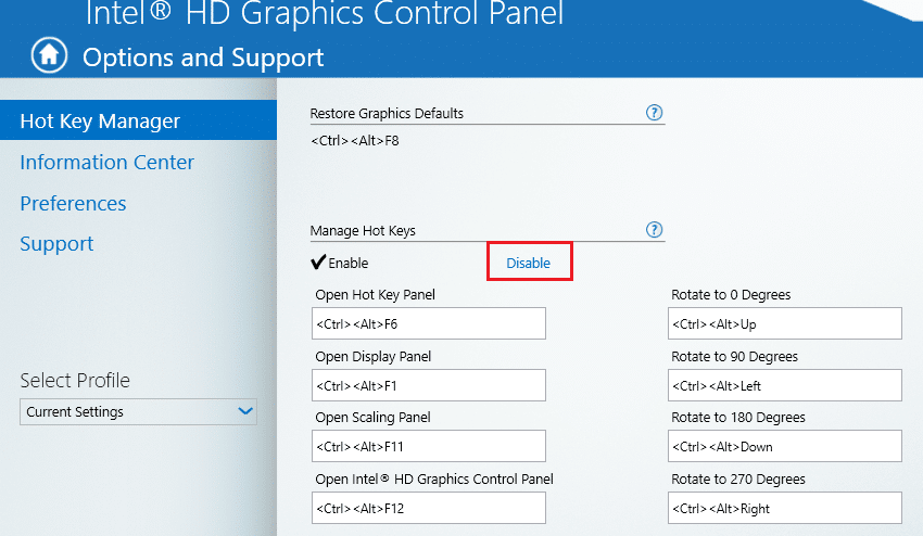 Enable or Disable Screen Rotation with Hot Keys