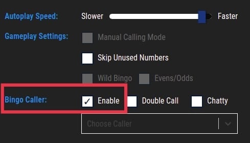 Enable the feature by checking the box “Enable” under the “Bingo Caller” option How to Play Bingo on Zoom