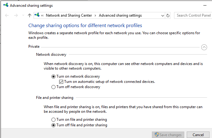 Ensure that ‘Turn on automatic setup of networked connected devices’ checkbox is also checked